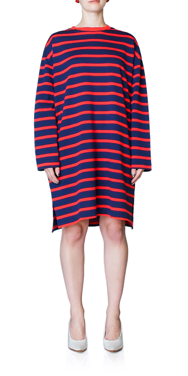 open lace back dress Yvonne Red Striped Mini Dress  Lena Layne