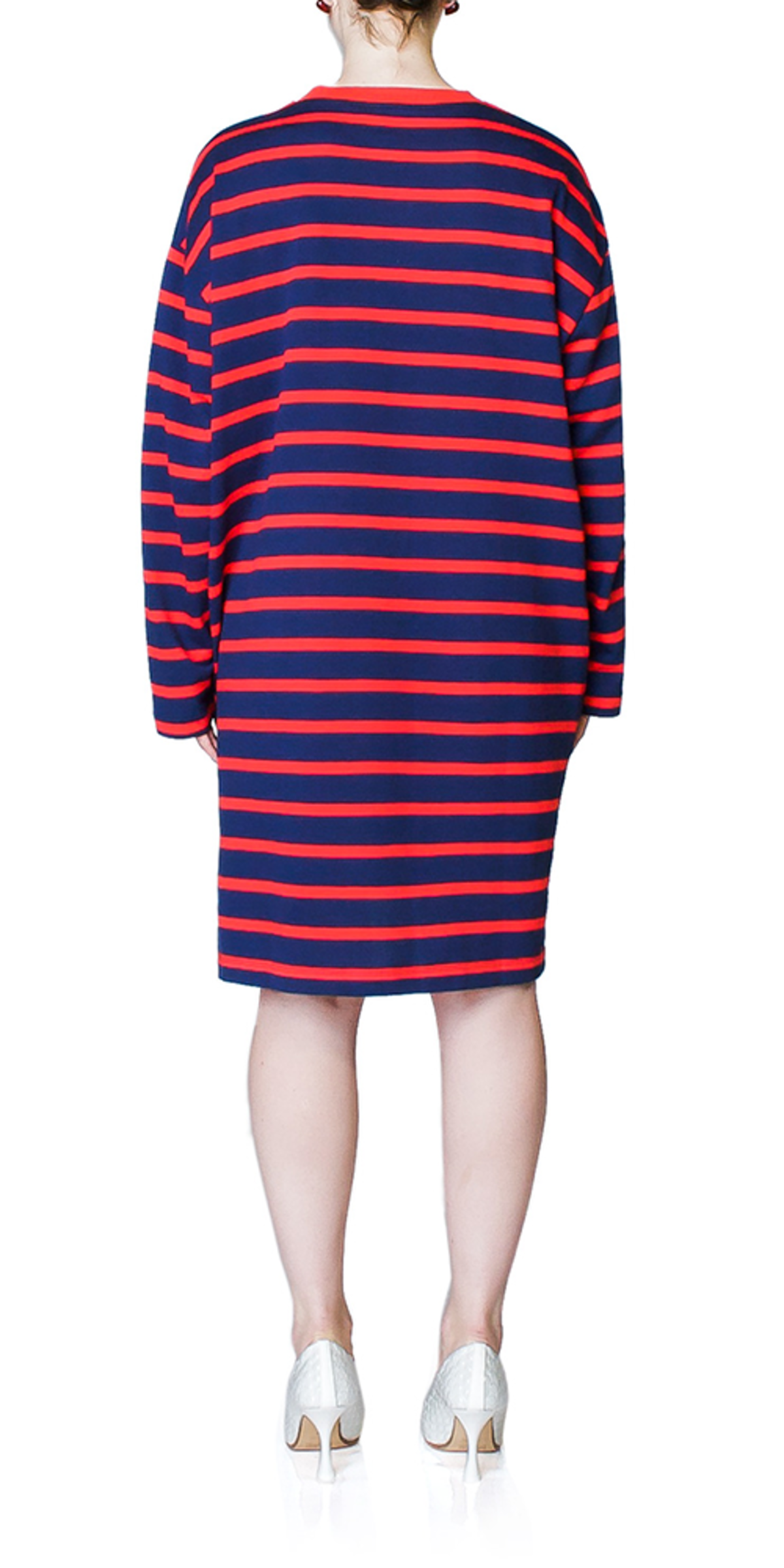 6397 Striped Pique Dress - Navy/Red Stripe | Garmentory