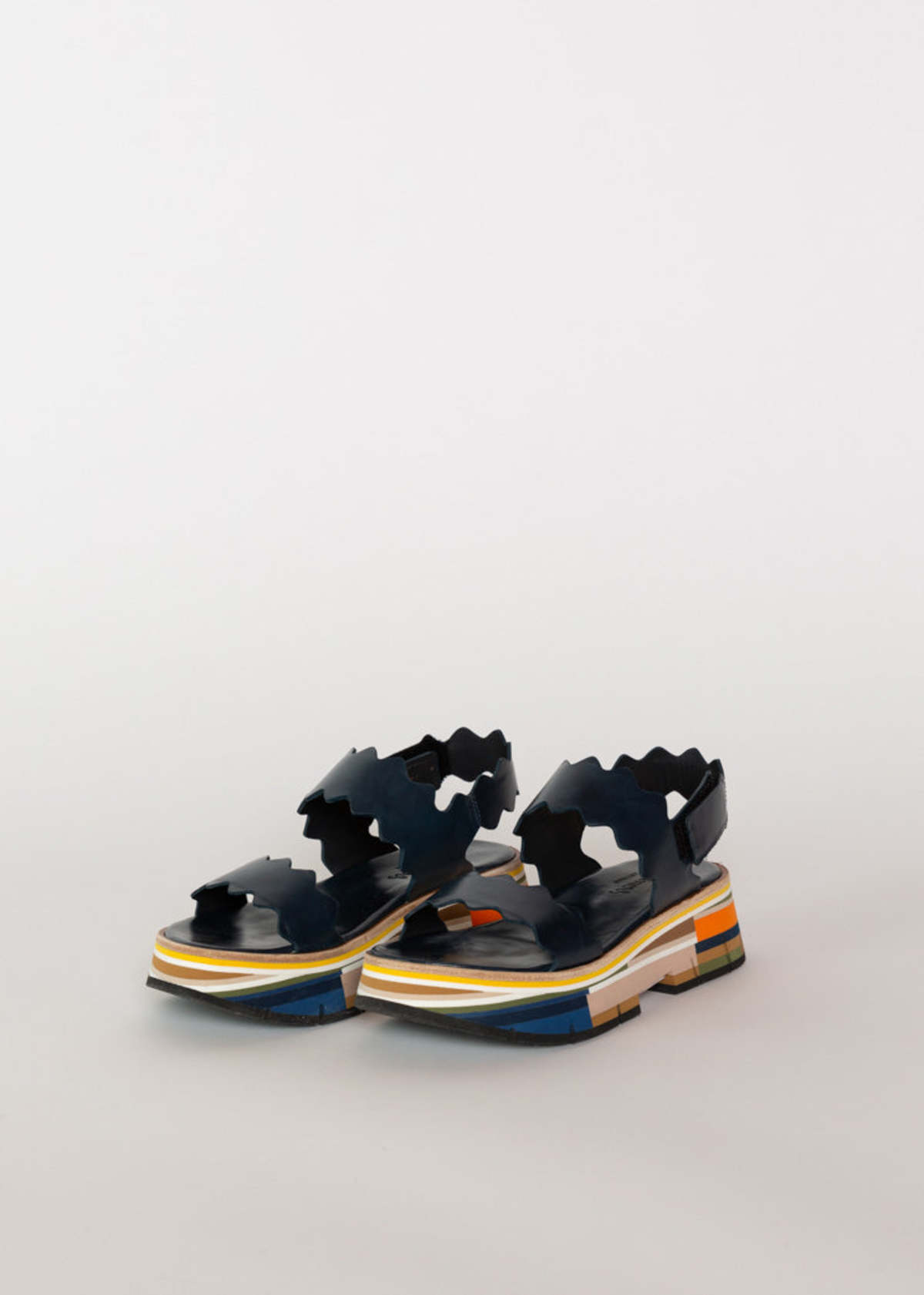 Homers Shoes Duyba Petrol Sandal - Petrol/Multi - Image 2 of 6