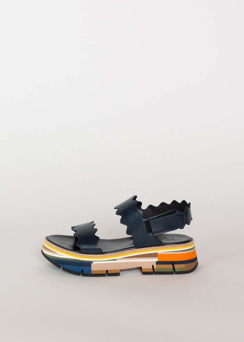 Homers Shoes Duyba Petrol Sandal - Petrol/Multi