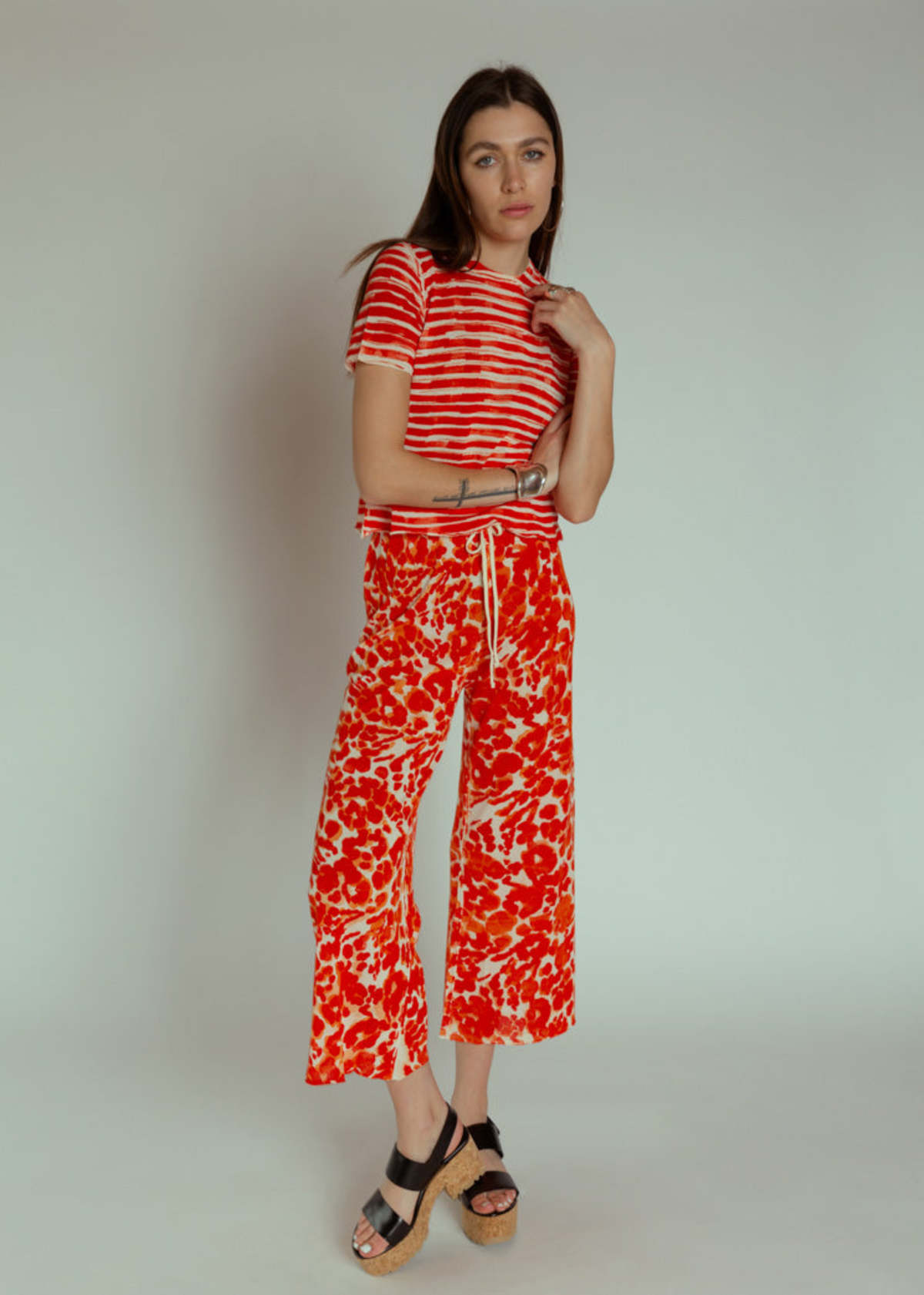 MJ Watson Tomato Flowers Cotton Pant - Tomato Flowers - Image 1 of 5