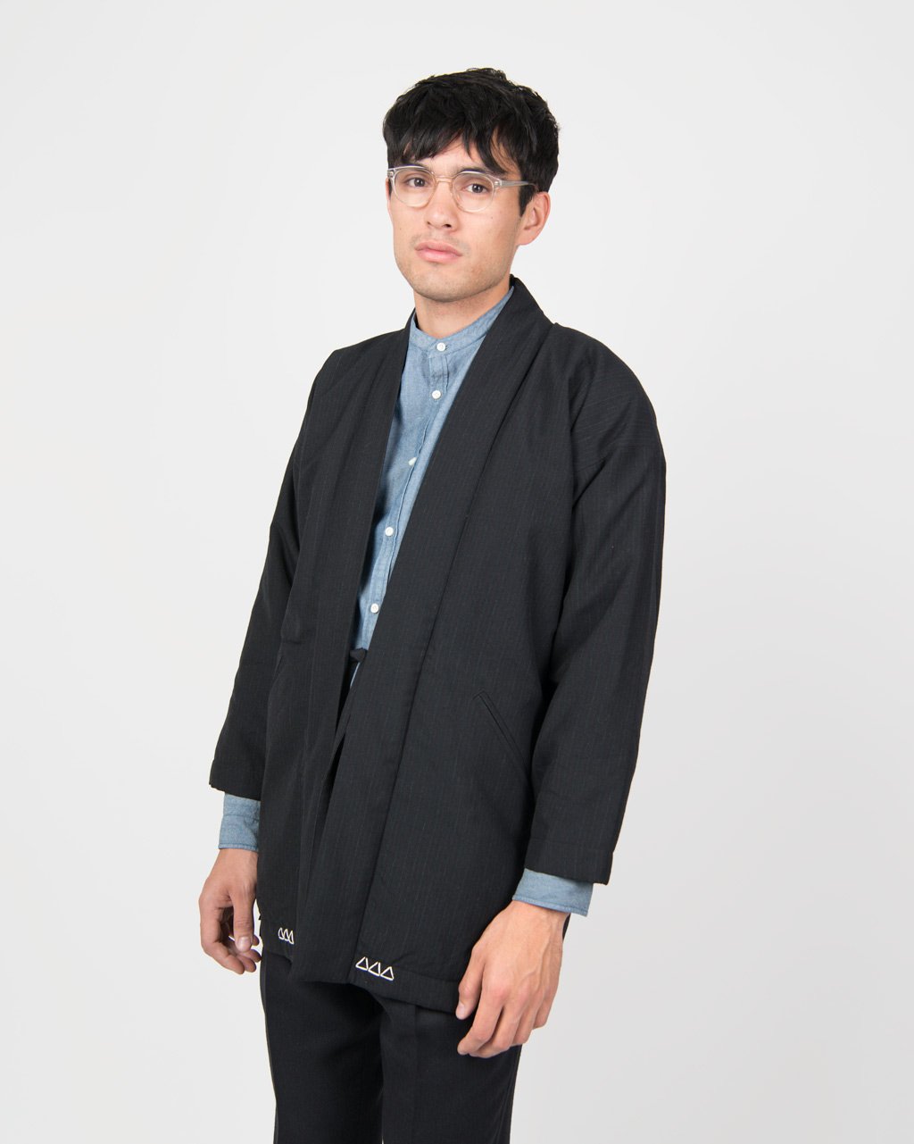 VISVIM DOTERA COAT WOOL STRIPE (SILK)
