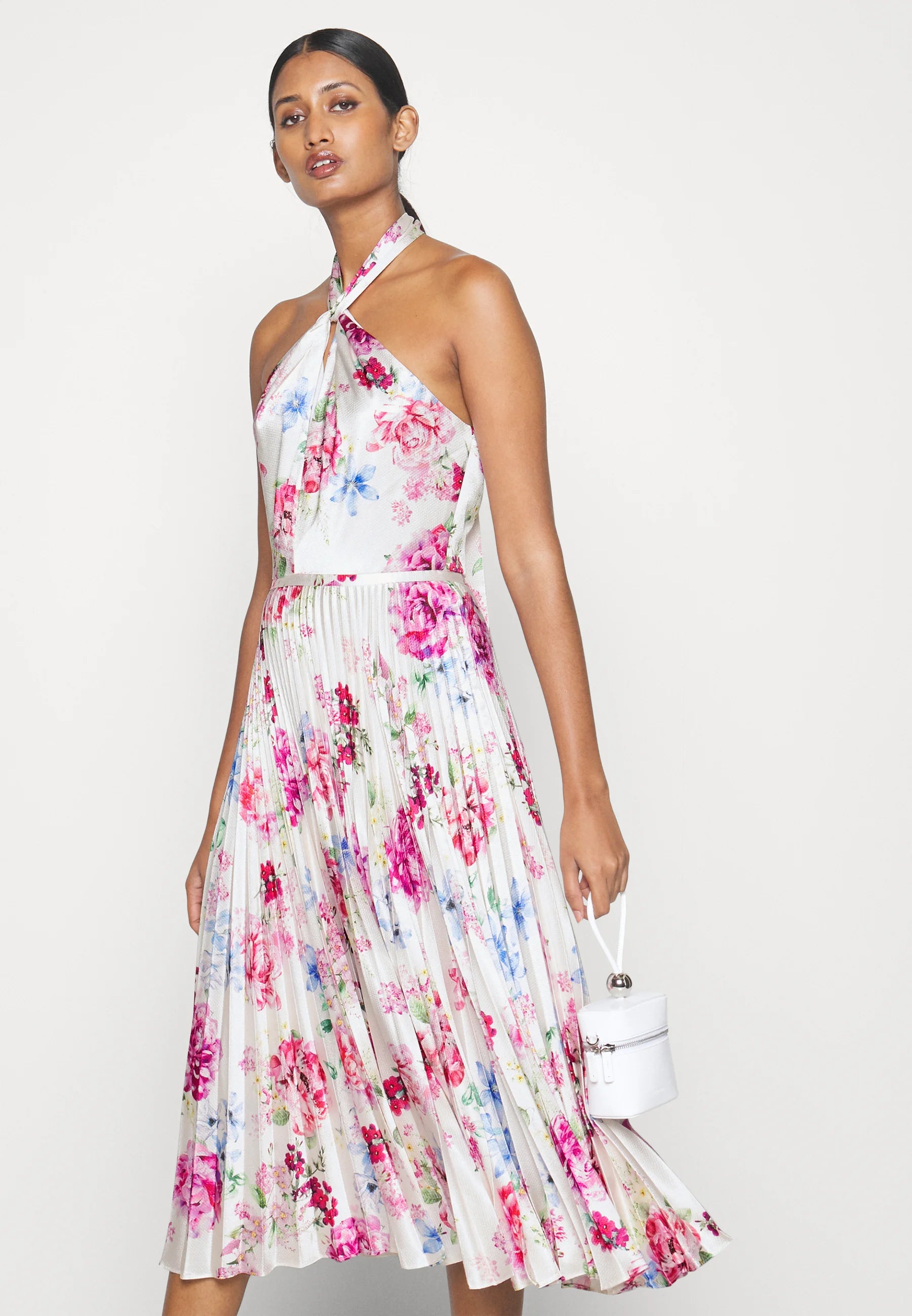 hammered satin midi dress Hammered Satin Cocktail Dress Iris / 4