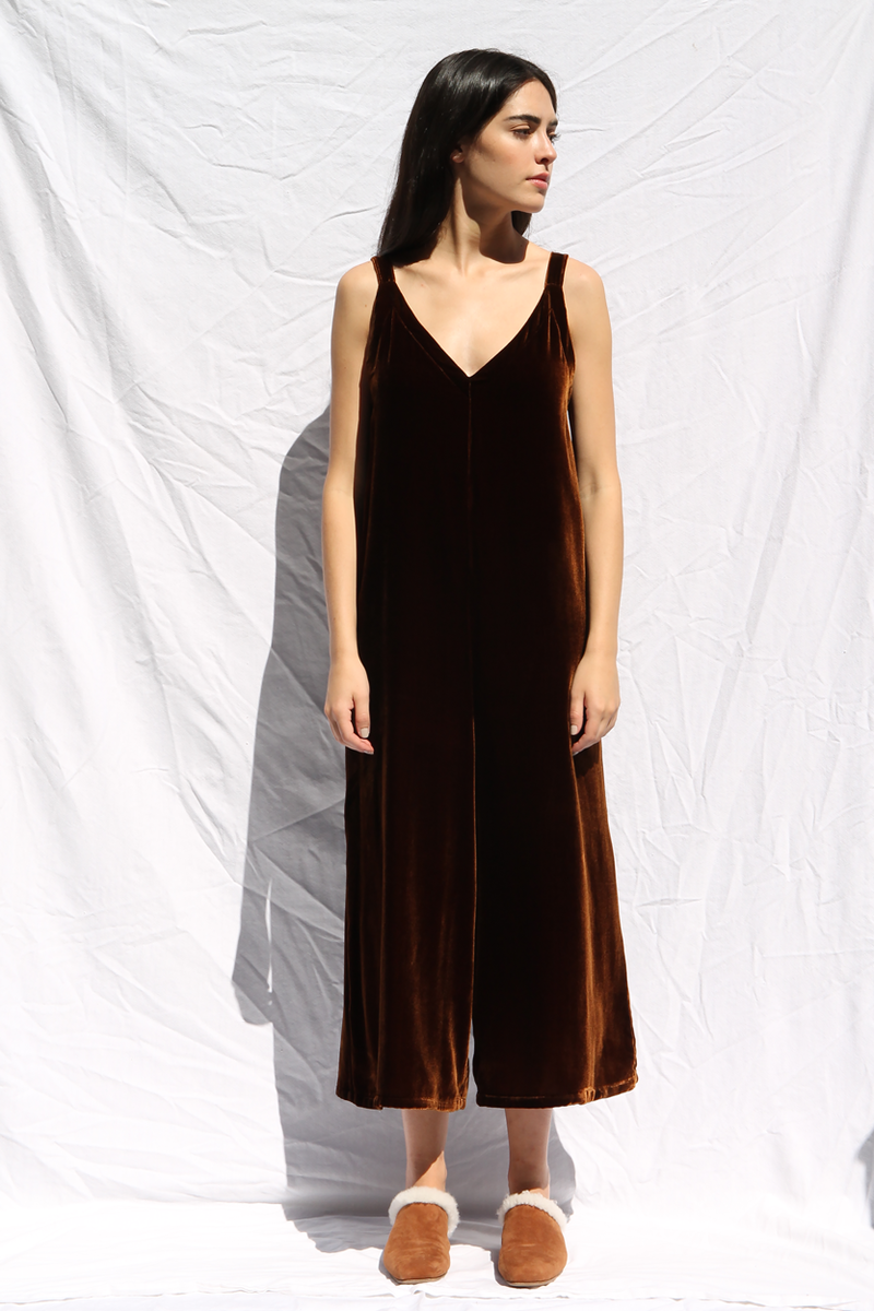 Lacausa Clothing Velvet Santi Jumpsuit