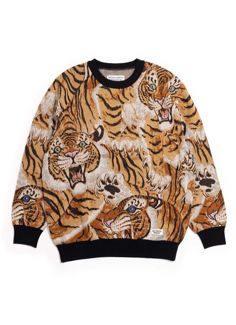 WACKOMARIA RECORDS JACQUARD SWEATER グレー 20221108020140328_215.jpg