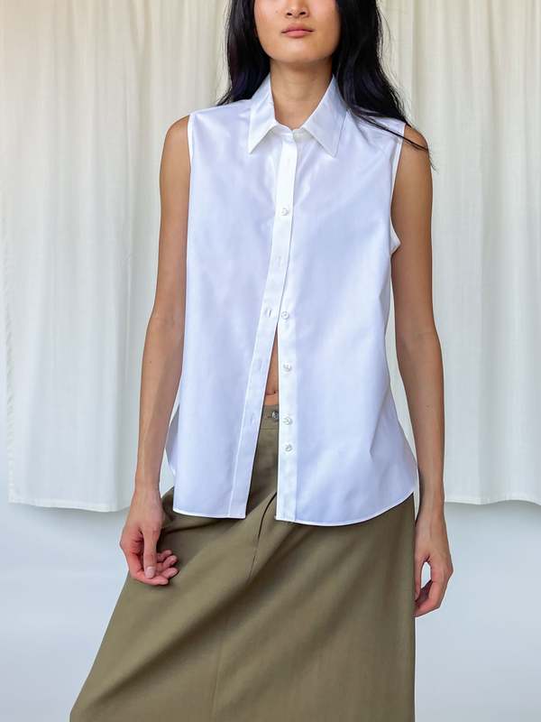 Brooks Brothers Sleeveless Shirt - White | Garmentory