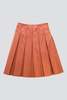 Vintage Prada Sheen Pleated Skirt - Orange - Thumbnail 1