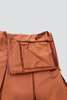 Vintage Prada Sheen Pleated Skirt - Orange - Thumbnail 4