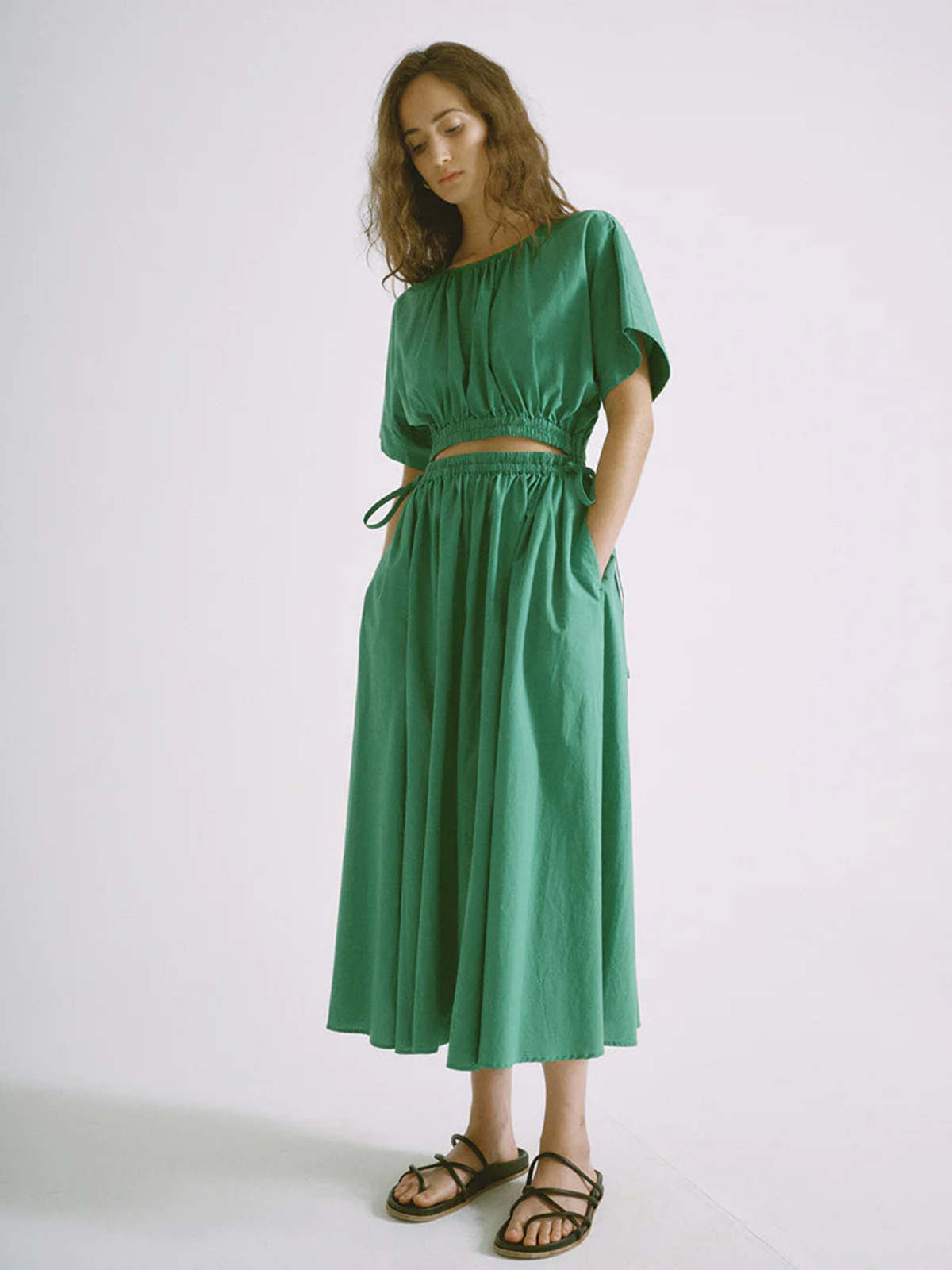 Sayaka Davis Open Waist Dress - Apple Green | Garmentory