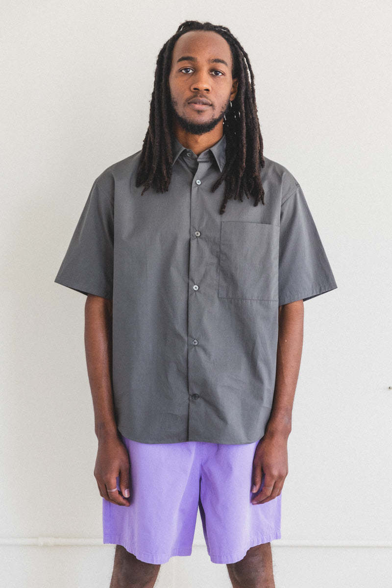 SEYA ETERNAL SUMMER MICROBRUSHED COTTON SHIRT - GREY | Garmentory