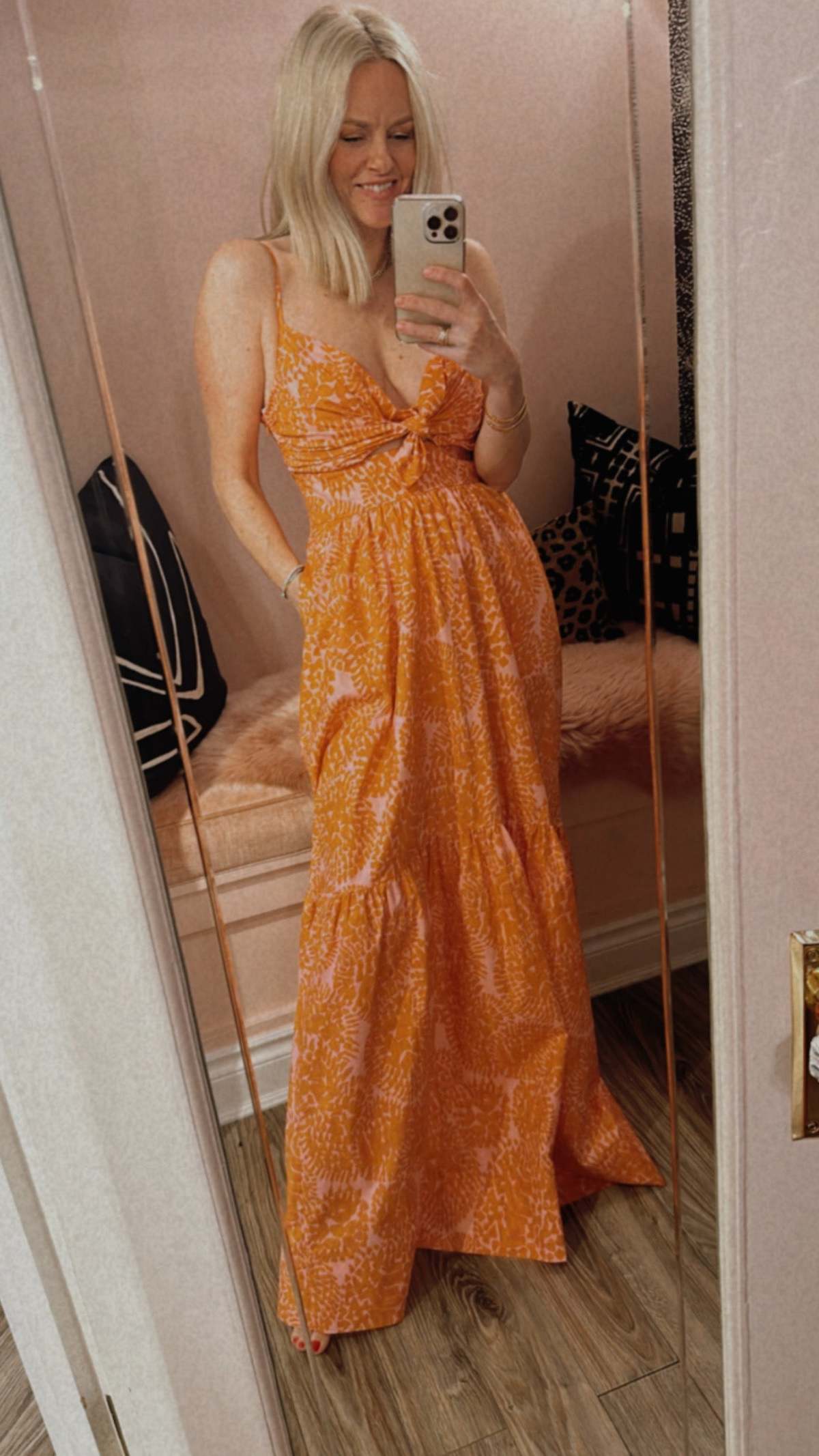 hutch sheer corset dress Amara inspired look that boldly bfcm25 Color:Amber Wildflower Coral Chiffon Evening Dress