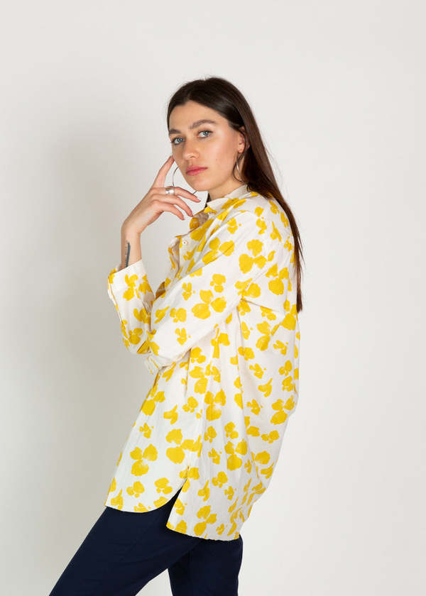 H+ Hannoh Wessel Hannoh Chinzia Shirt - Yellow Flower | Garmentory