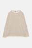 PRESIDENTS  Linen Melange Contrast Crewneck - Beige - Thumbnail 1