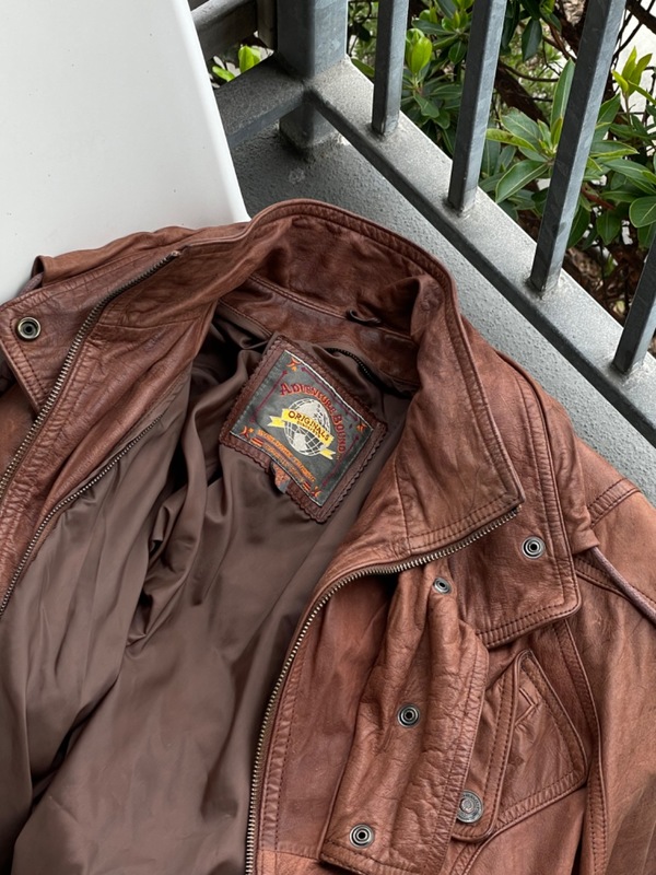 90s vintage leather bomber jacket | Garmentory