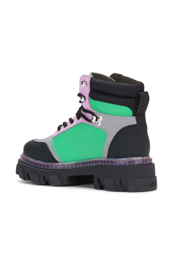 GanniガニーCleated Lace Up Hiking Bootsブーツ Ganni Cleated Lace Up Hiking Boot - Kelly Green | Garmentory