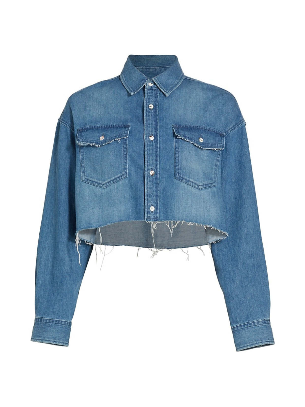 MOUSSY Vintage Medina Denim Crop Shirt - Image 1 of 2
