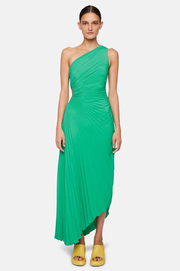 A.L.C. Delfina Dress - Deep Mint | Garmentory
