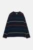 PRESIDENTS Multigage Stripe Crewneck - Navy/Multi Stripe - Thumbnail 1