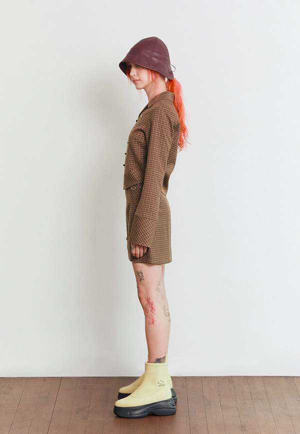 ★送料・関税込★MISCHIEF★CHECKERED MINI SKIRT★BROWN MULTI Checkered-Mini-Skirt---Brown-
