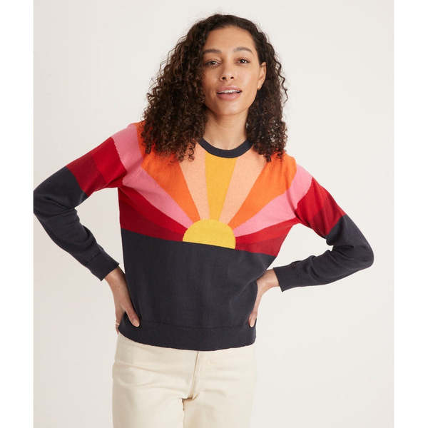 ★MAINBOOTH★Horizon Oversized Sweater(SUNSET RED)★正規品 NM-PRC-144-STR-24-OCT-10263-