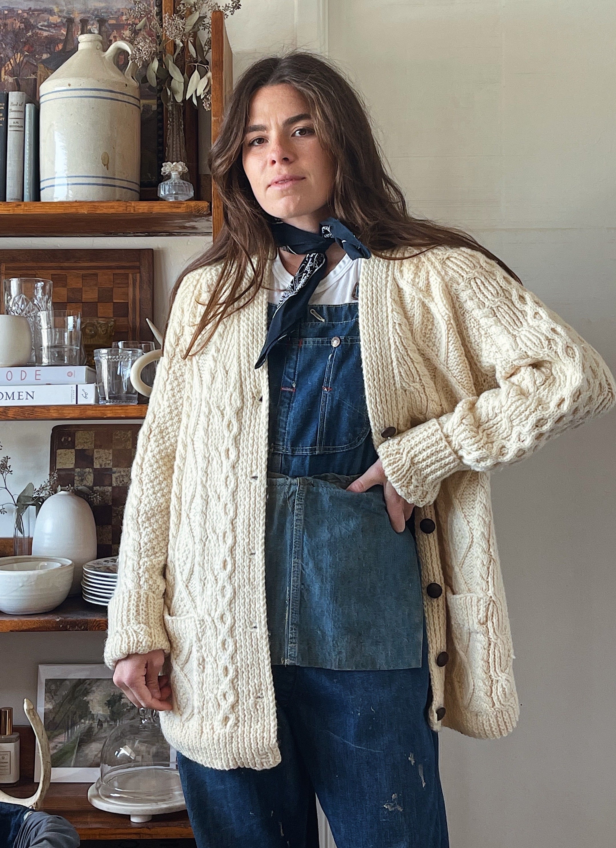 60s vintage DRUMMOND カーディガン Oversized Fisherman Cardigan | Garmentory