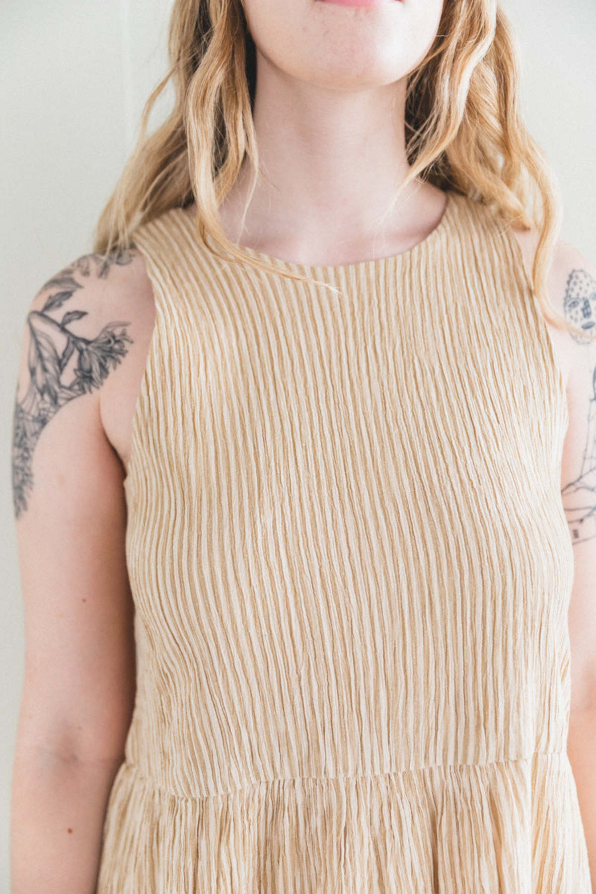 Micaela Greg TANK DRESS - CRINKLE STRIPE | Garmentory
