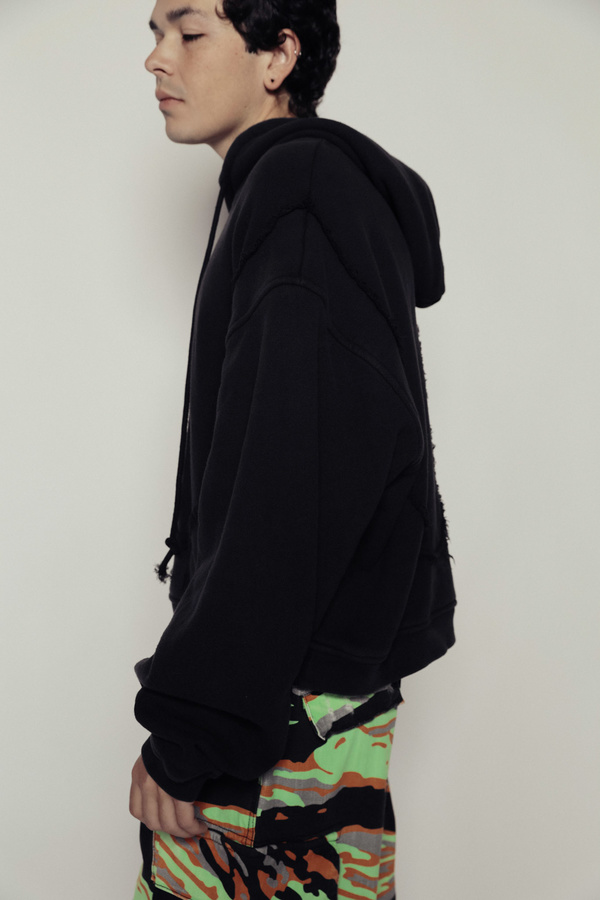 ERL Premium Swirl Hoodie - Black | Garmentory
