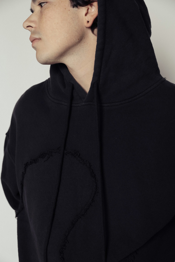 ERL Premium Swirl Hoodie - Black | Garmentory