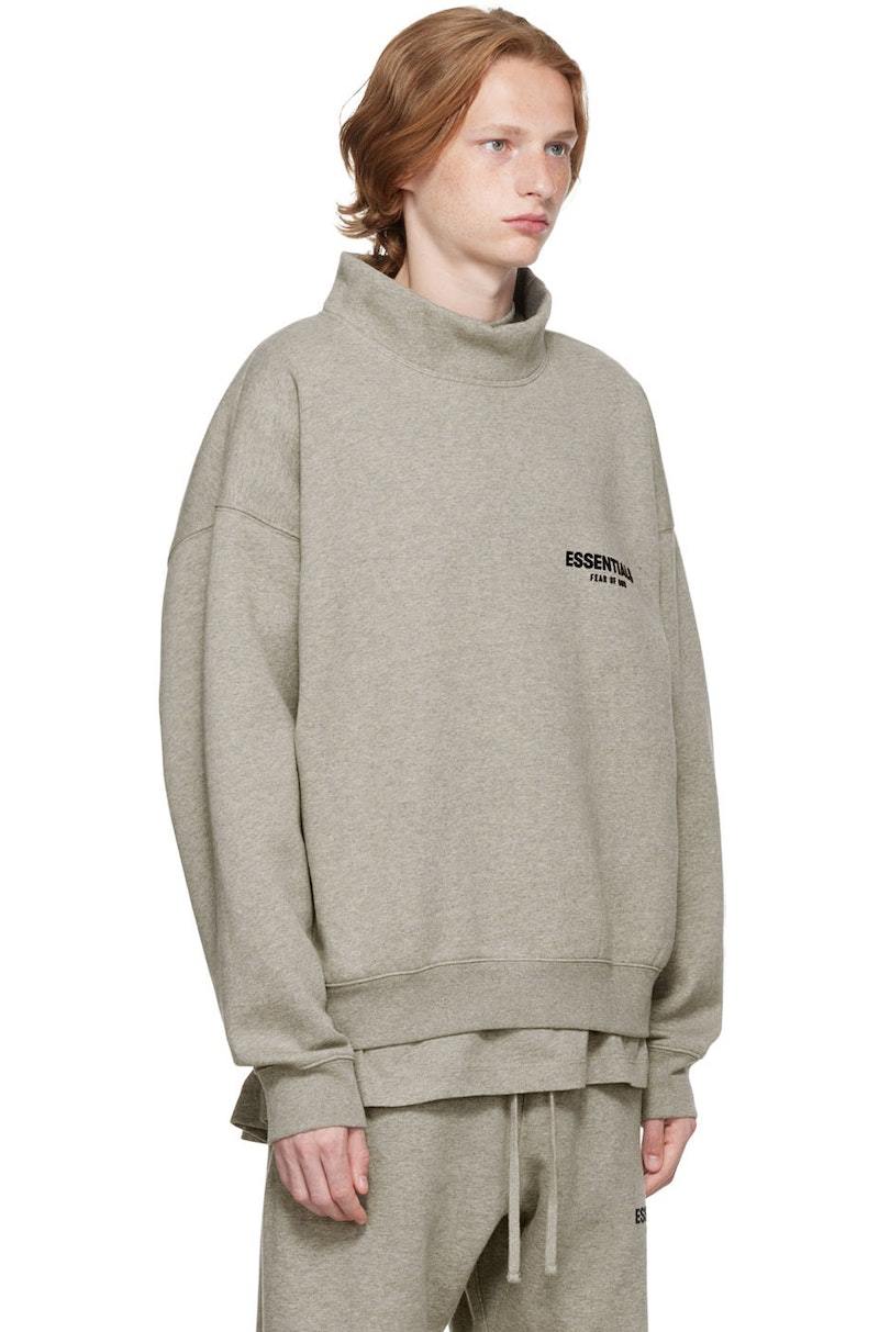 トップス ESSENTIALS Fear Of God MOCK NECK SWEAT Fear of God Essentials Wood Mock Neck Sweatshirt | PacSun