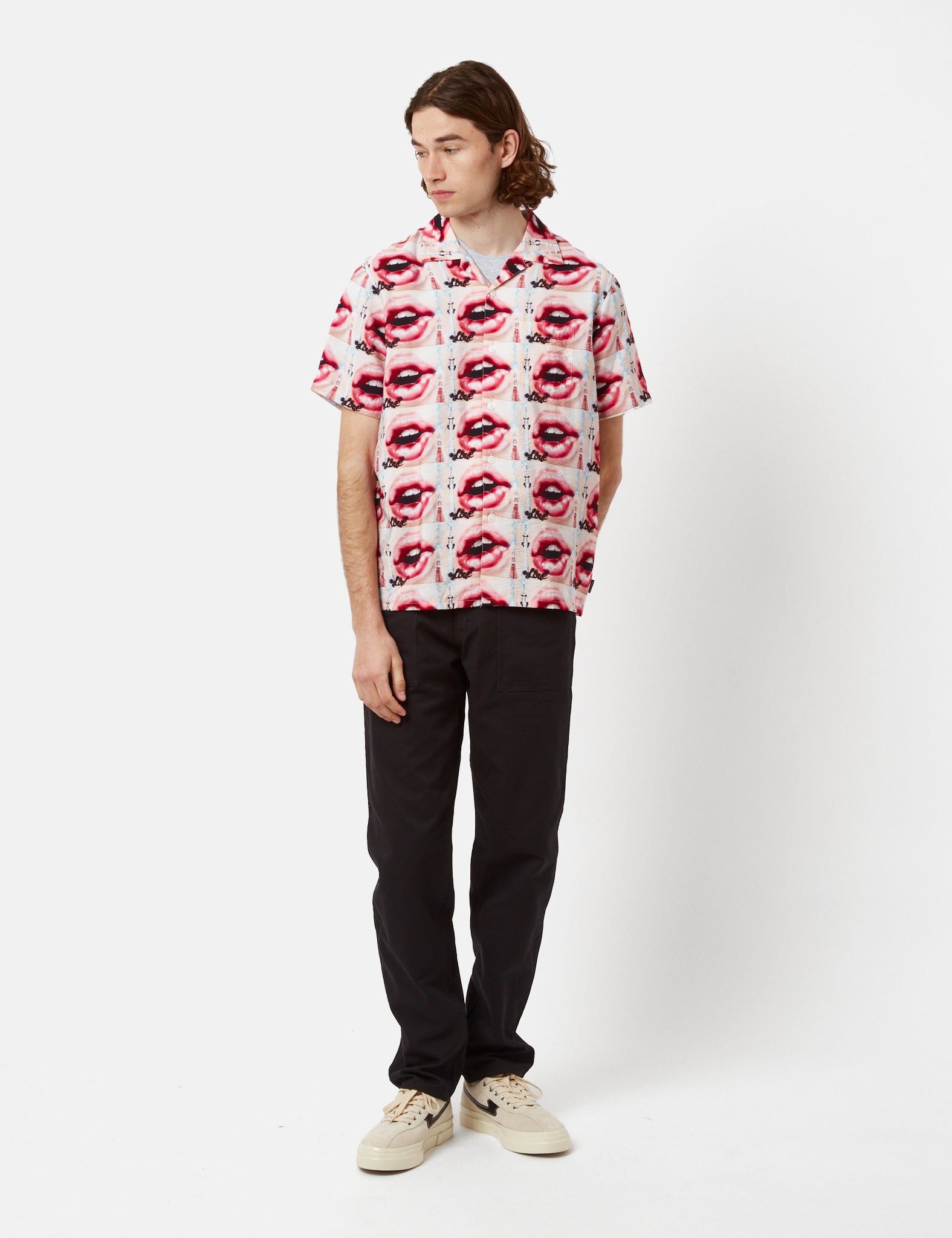 Thisisneverthat Lips Short Sleeve Shirt - Pink | Garmentory