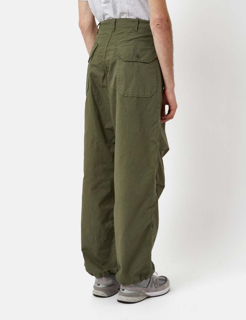 Engineered Garments Relaxed Ripstop Over Pant - Olive Green