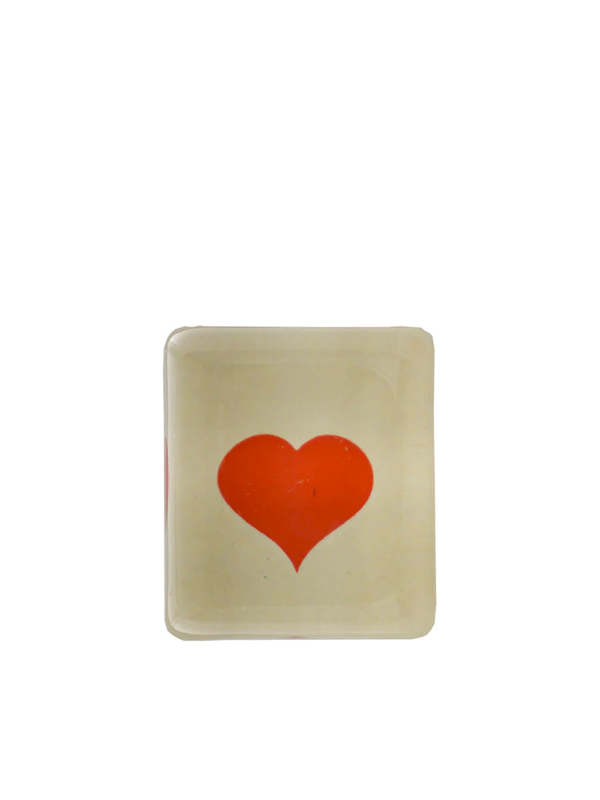 John Derian Red Heart Rectangular Paperweight Print Garmentory
