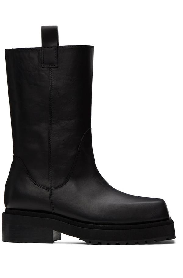 Eckhaus Latta Stacked Boots - Black
