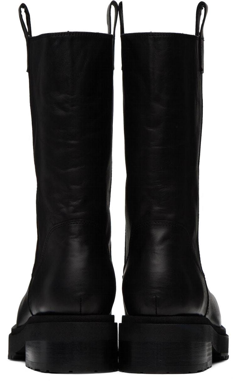 Eckhaus Latta Stacked Boots - Black | Garmentory