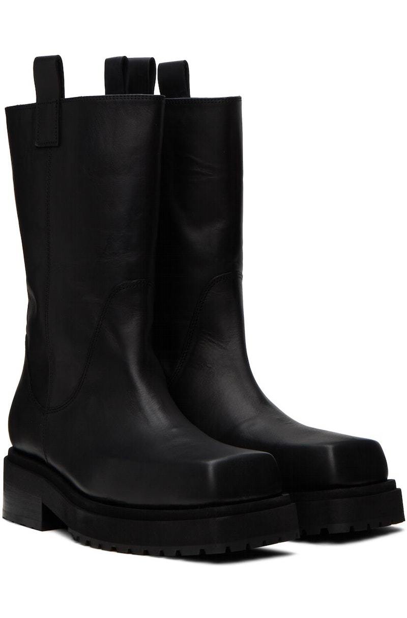 Eckhaus Latta Stacked Boots - Black