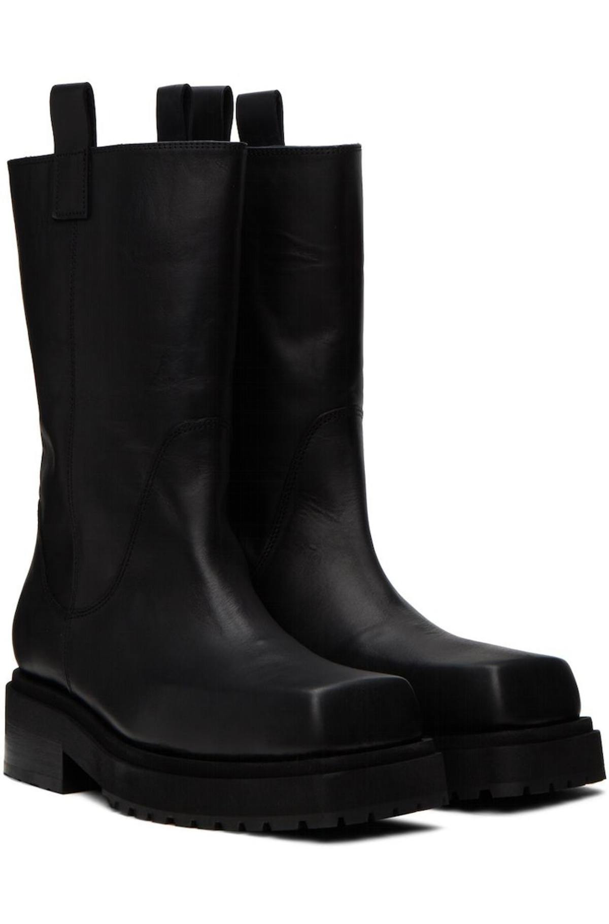Eckhaus Latta Stacked Boots - Black - Image 4 of 4