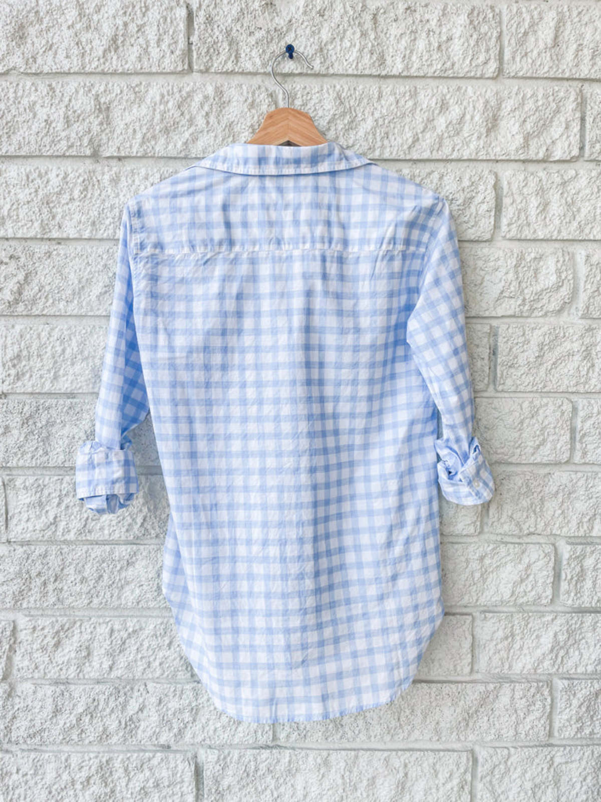 Eileen Button-Up - Blue and Camel Check
