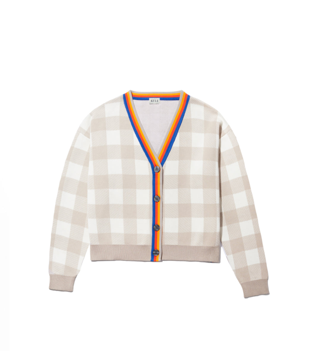 Kule The Dino Cardigan - Khaki Multi | Garmentory, image size:1121x1184