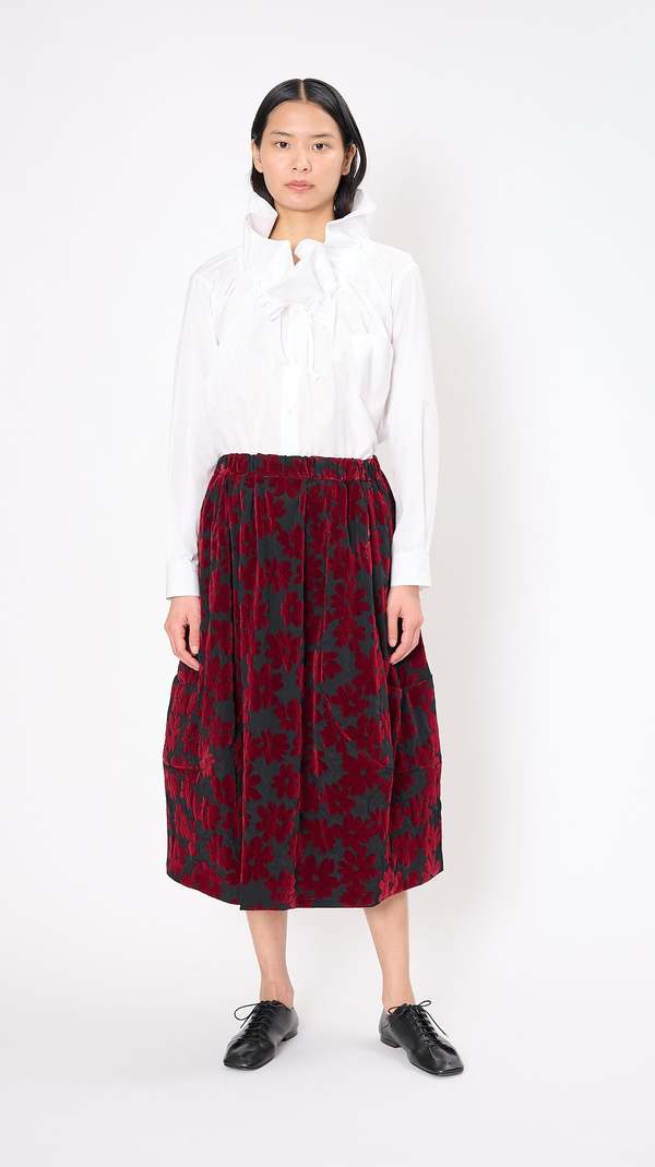【tricot COMME des GARÇONS】Floral skirt COMME DES GARCONS | FLORAL CREPE SKIRT