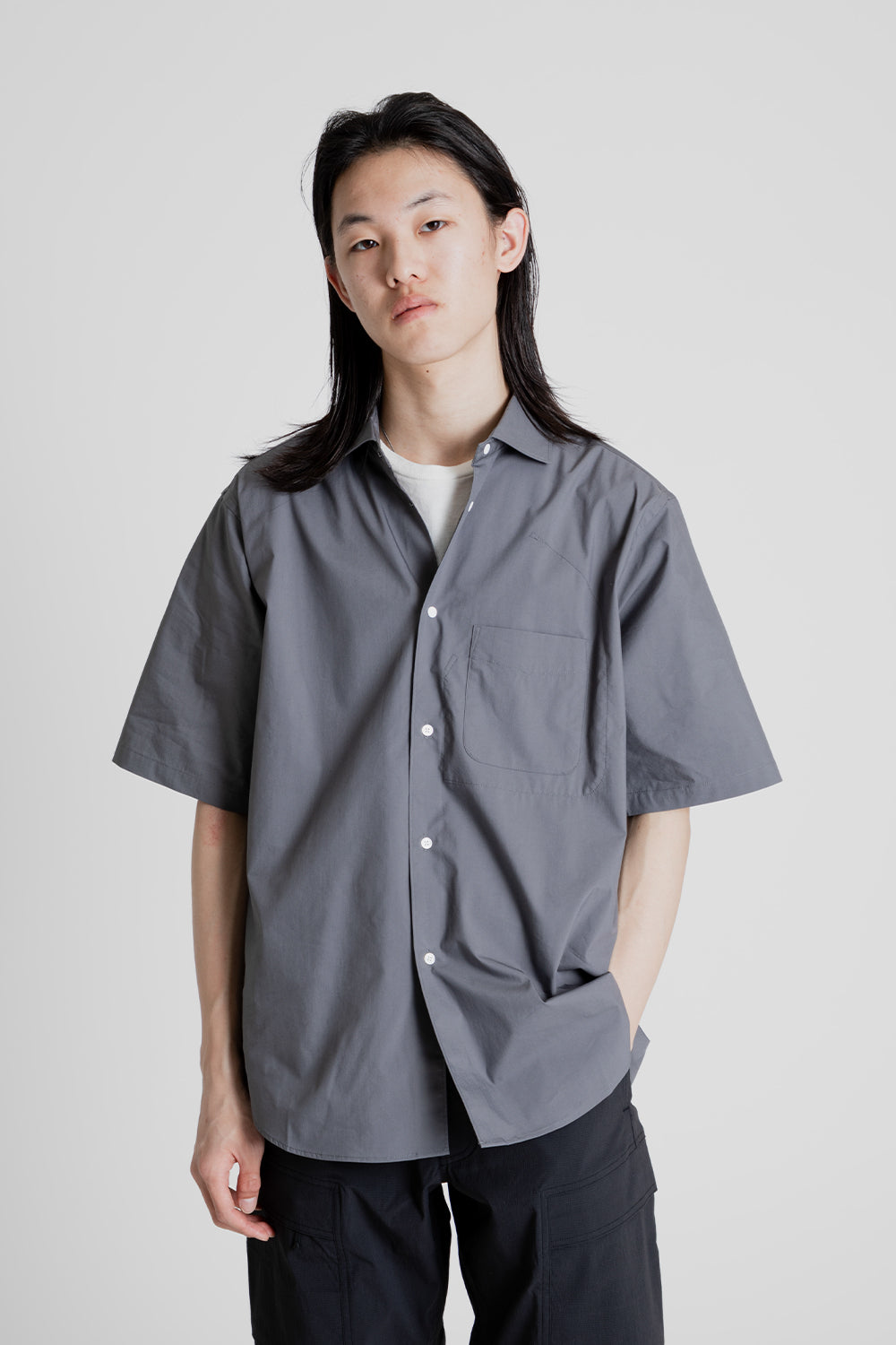 Goldwin Mobility Comfortable Half Sleeve Shirt - Gray