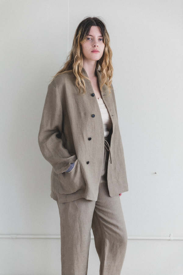 Tukir Sanpo Linen Jacket - Stripe | Garmentory