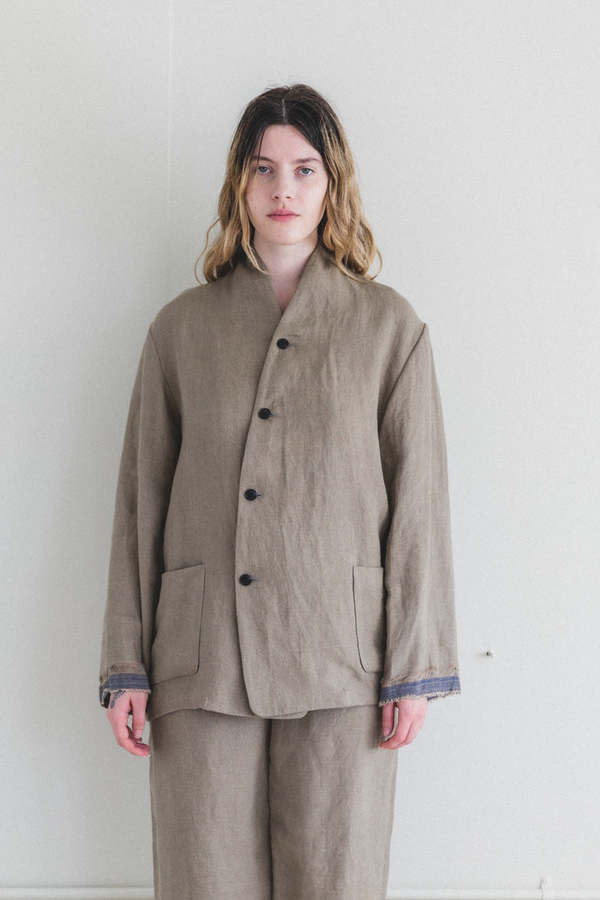 Tukir Sanpo Linen Jacket - Stripe | Garmentory