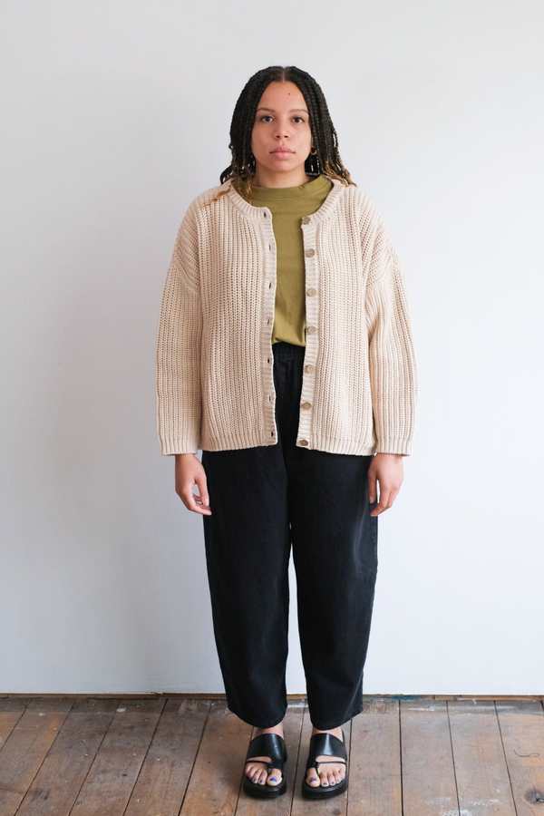 The Simple Folk The Chunky Cardigan - Oatmeal | Garmentory
