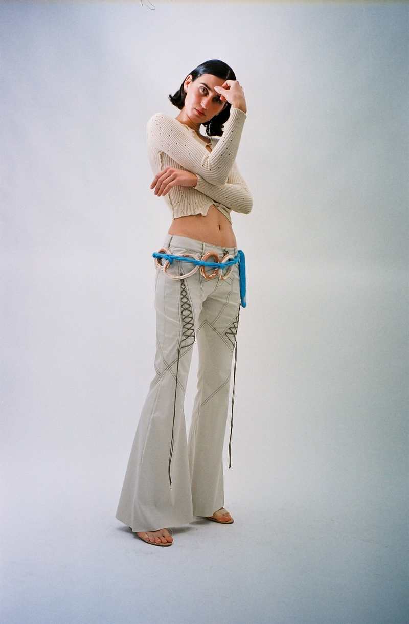 【美品 レディースL〜XL】PRISCAVera　プリスカヴェラ　パンツ　ダンス Priscavera Sesame Flared Lace Up Rainwear Pants - gray | Garmentory