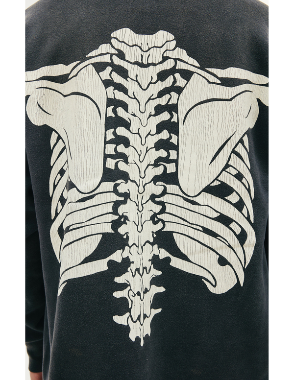 Saint Michael Bone Printed Hoodie - Gray | Garmentory