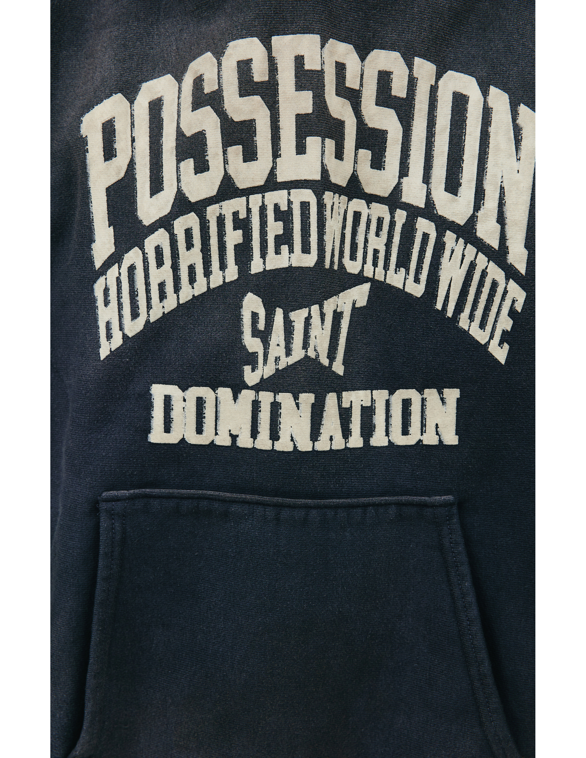 Saint Michael Possession Printed Hoodie - Dark Grey | Garmentory