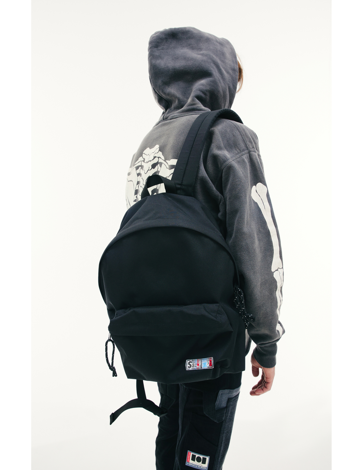 【にこちん】Saint Michael Back Pack 黒 Saint Michael medium with logo patch backpack - Black | Garmentory