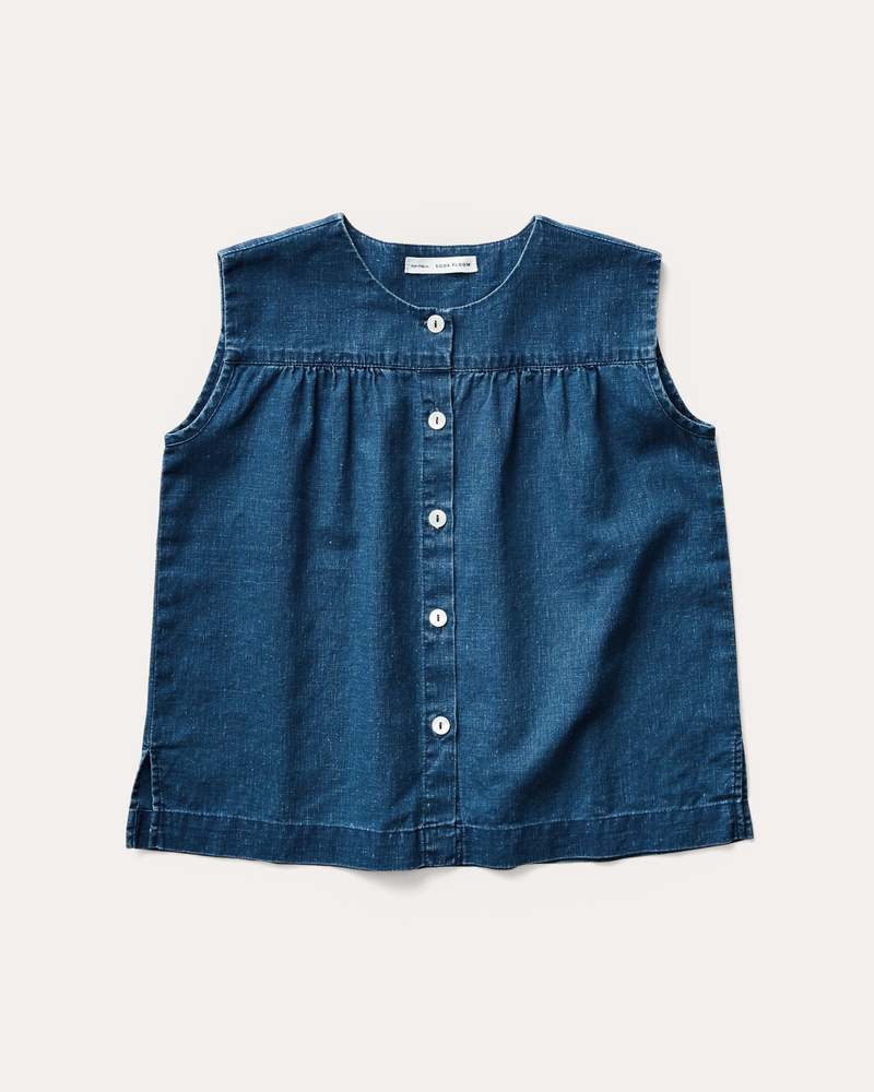 Soor Ploom Clova Blouse in Indigo | Garmentory