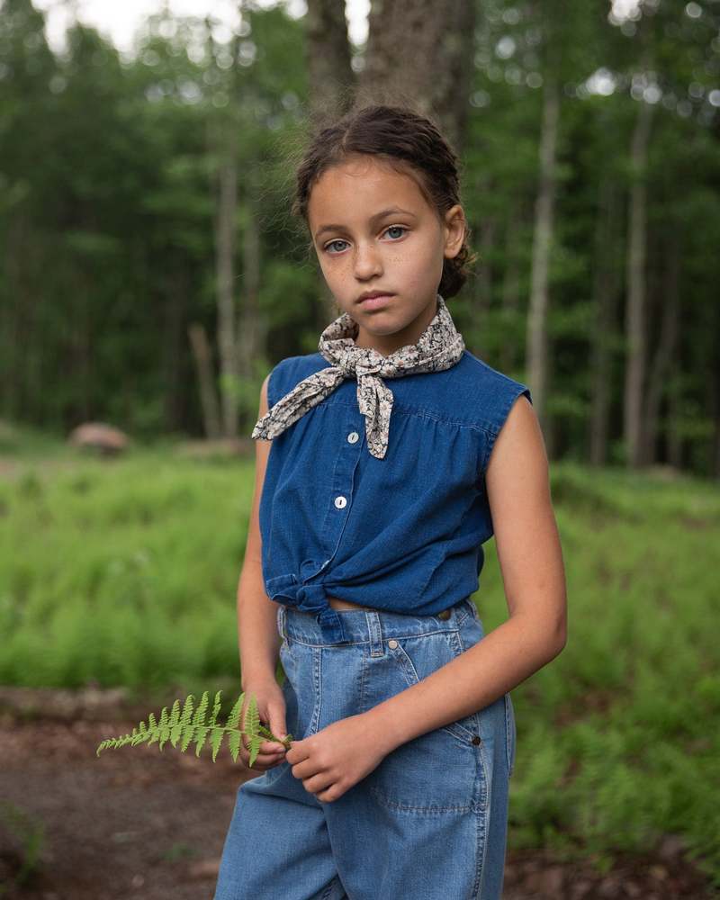 Soor Ploom Clova Blouse in Indigo | Garmentory
