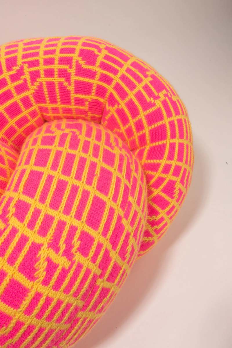 Zebra Knits Chunky Vanellope Pillow Blush/Lemon Garmentory